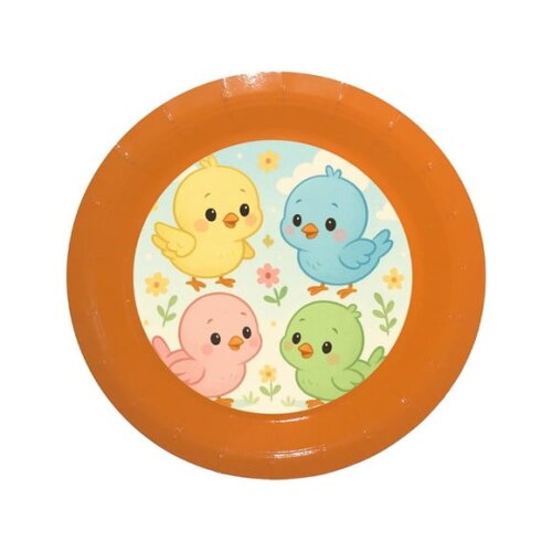 Prato de Papel Personalizado Passarinhos Baby