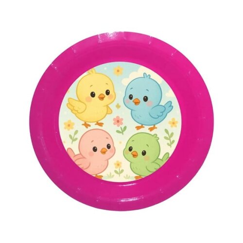 Prato de Papel Personalizado Passarinhos Baby