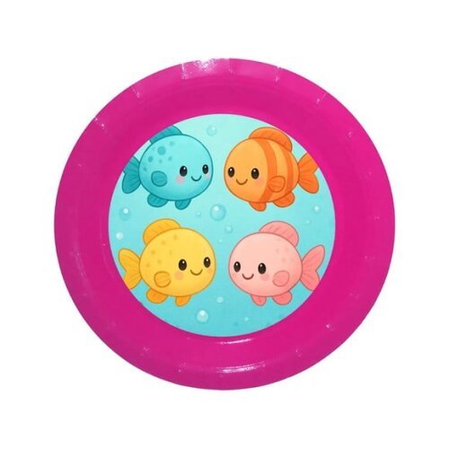 Prato de Papel Personalizado Peixinhos Baby