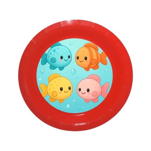 Prato de Papel Personalizado Peixinhos Baby