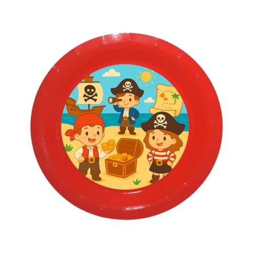 Prato de Papel Personalizado Piratas