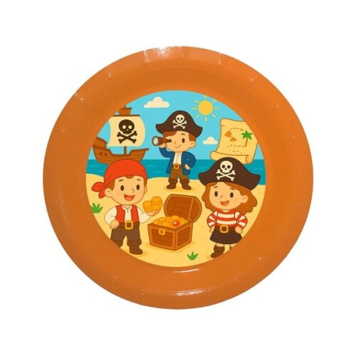 Prato de Papel Personalizado Piratas