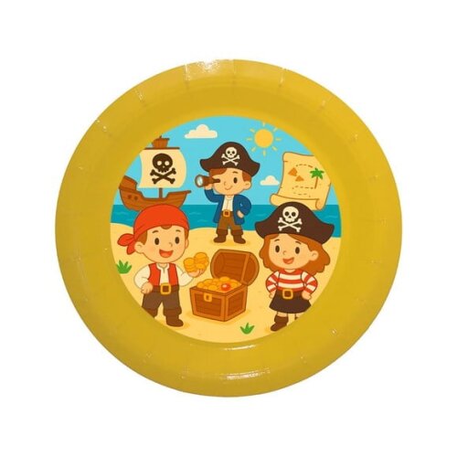 Prato de Papel Personalizado Piratas