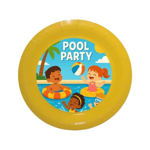 Prato de Papel Personalizado Pool Party