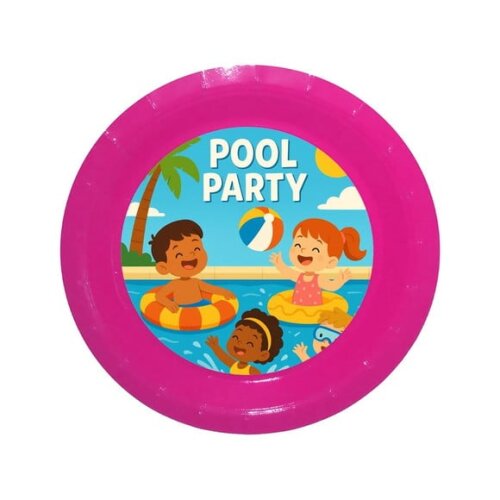 Prato de Papel Personalizado Pool Party