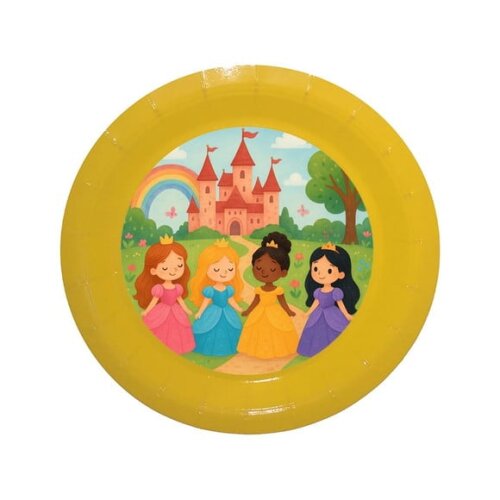 Prato de Papel Personalizado Princesas Encantadas