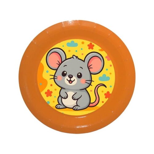Prato de Papel Personalizado Ratinho Fofo