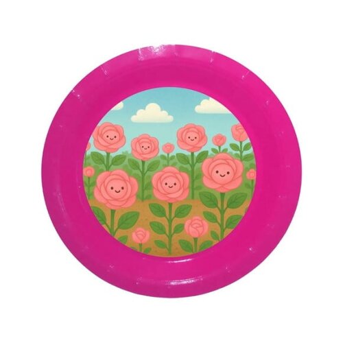Prato de Papel Personalizado Rosas Fofas