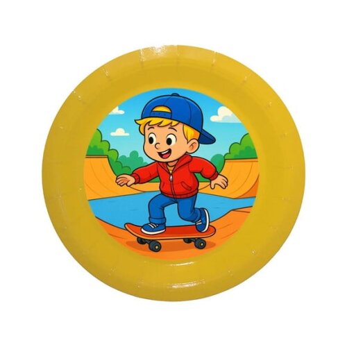 Prato de Papel Personalizado Skate Kids