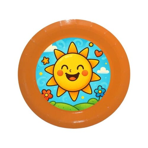 Prato de Papel Personalizado Sol Sorridente