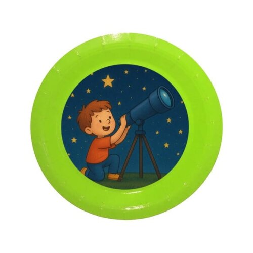 Prato de Papel Personalizado Telescópio Kids