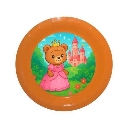 Prato de Papel Personalizado Ursinha Princesa