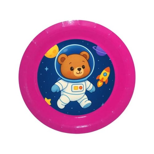 Prato de Papel Personalizado Ursinho Astronauta