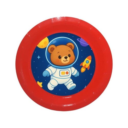 Prato de Papel Personalizado Ursinho Astronauta