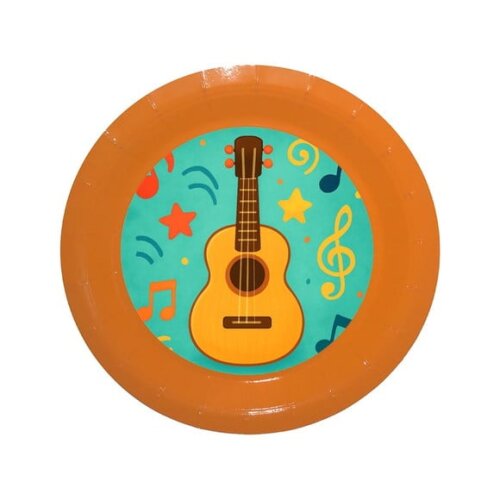 Prato de Papel Personalizado Violão
