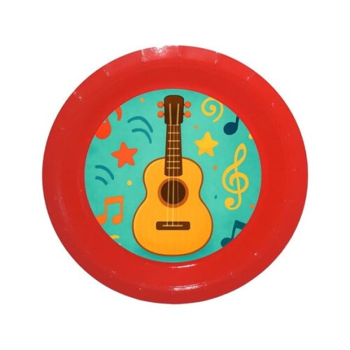 Prato de Papel Personalizado Violão