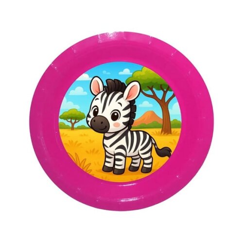 Prato de Papel Personalizado Zebra Baby