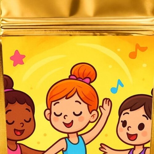 Saco Festa Metalizado Dourado 13x20 Balé