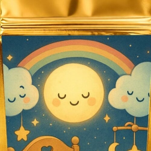 Saco Festa Metalizado Dourado 13x20 Berço Encantado