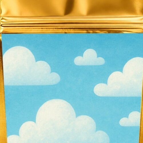 Saco Festa Metalizado Dourado 13x20 Céu Azul