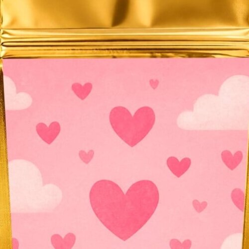 Saco Festa Metalizado Dourado 13x20 Céu Rosa