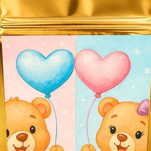 Saco Festa Metalizado Dourado 13x20 Chá de Revelação