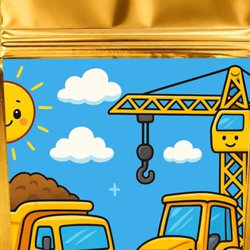 Saco Festa Metalizado Dourado 13x20 Construção Civil