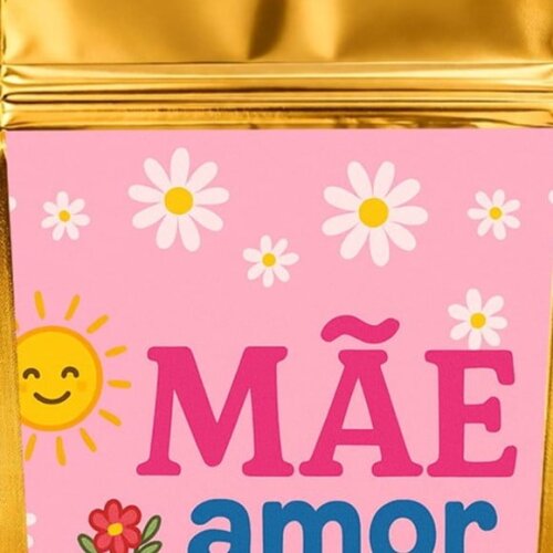 Saco Festa Metalizado Dourado 13x20 Dia das Mães
