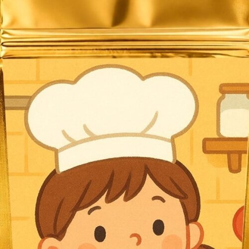 Saco Festa Metalizado Dourado 13x20 Mini Chefe Menina