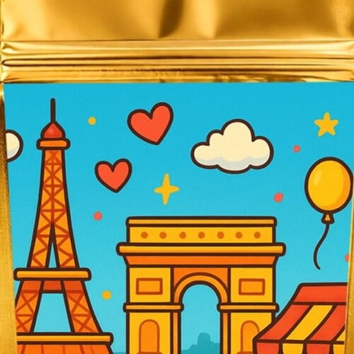 Saco Festa Metalizado Dourado 13x20 Paris