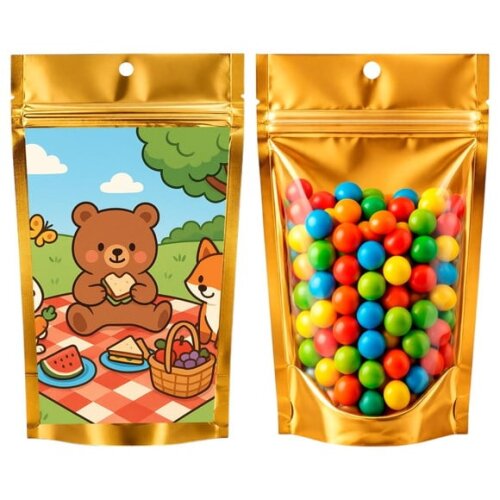 Saco Festa Metalizado Dourado 13x20 Picnic
