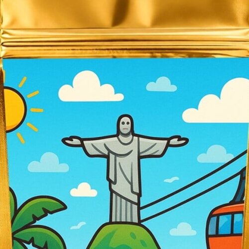 Saco Festa Metalizado Dourado 13x20 Rio de Janeiro