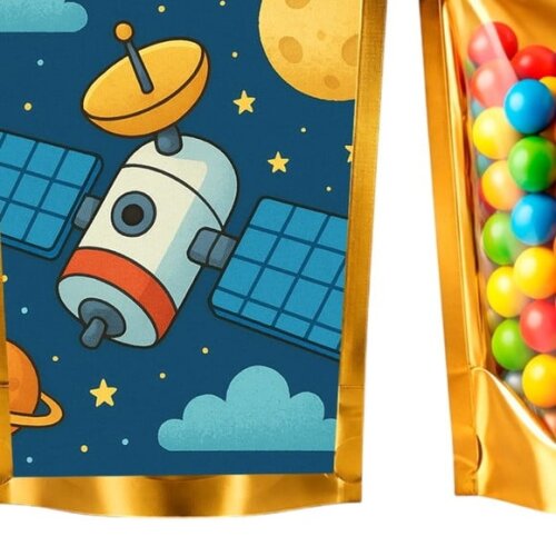 Saco Festa Metalizado Dourado 13x20 Satélite