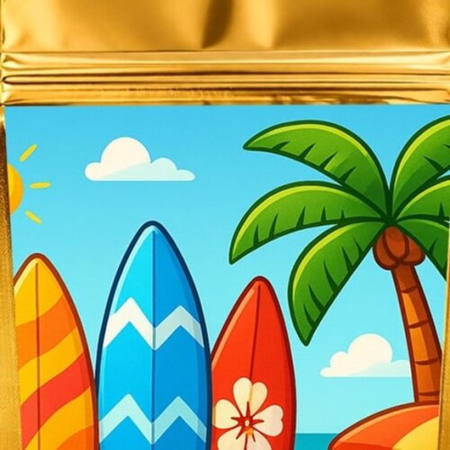 Saco Festa Metalizado Dourado 13x20 Surf