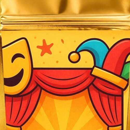 Saco Festa Metalizado Dourado 13x20 Teatro Infantil
