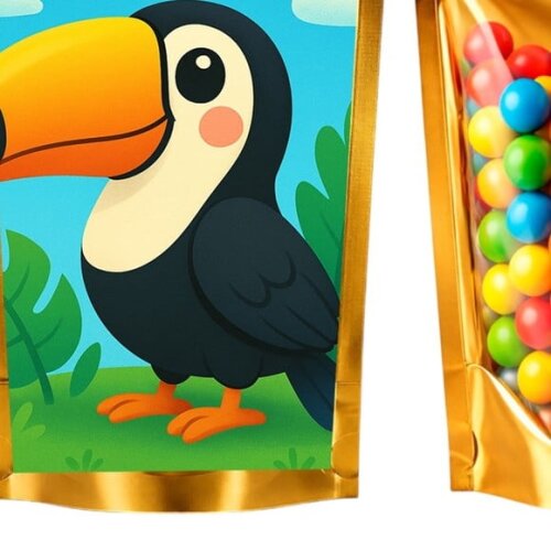 Saco Festa Metalizado Dourado 13x20 Tucano