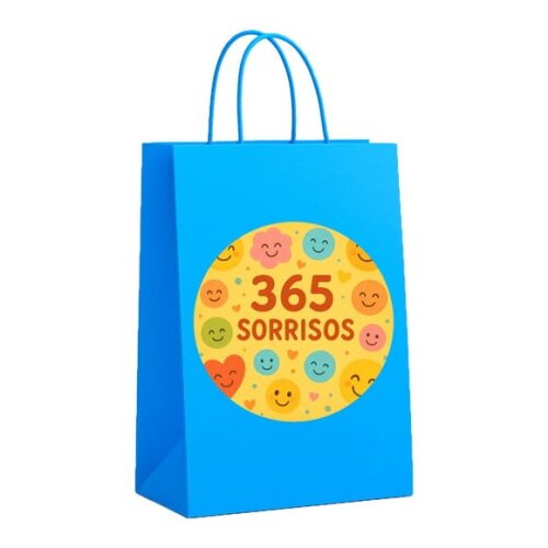 Sacola de Papel Personalizada Infantil 365 Sorrisos