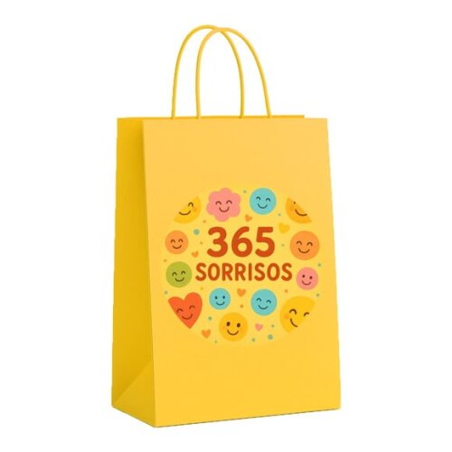 Sacola de Papel Personalizada Infantil 365 Sorrisos