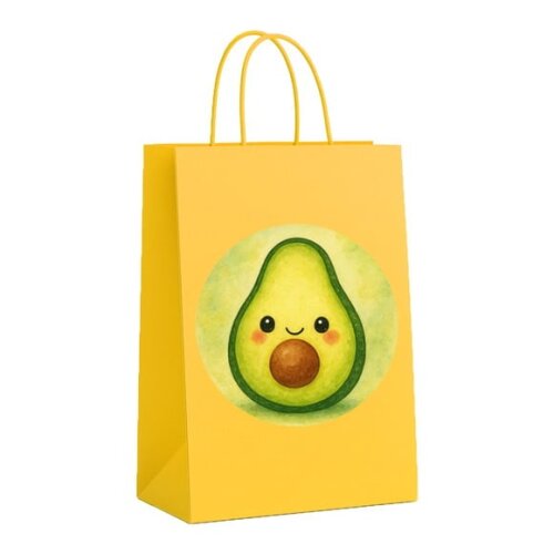 Sacola de Papel Personalizada Infantil Abacate