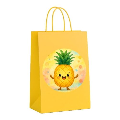 Sacola de Papel Personalizada Infantil Abacaxi