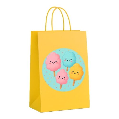 Sacola de Papel Personalizada Infantil Algodão Doce