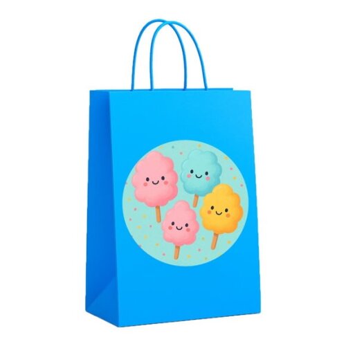 Sacola de Papel Personalizada Infantil Algodão Doce