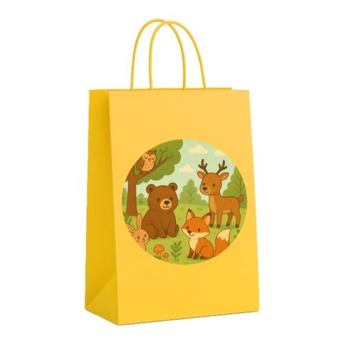 Sacola de Papel Personalizada Infantil Animais da Floresta