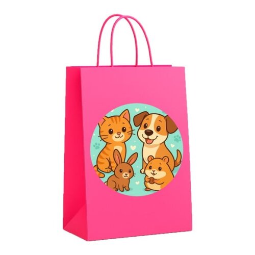 Sacola de Papel Personalizada Infantil Animais de Estimação