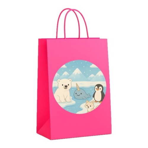Sacola de Papel Personalizada Infantil Animais do Ártico