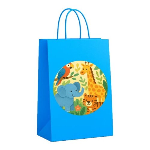 Sacola de Papel Personalizada Infantil Animais Exóticos