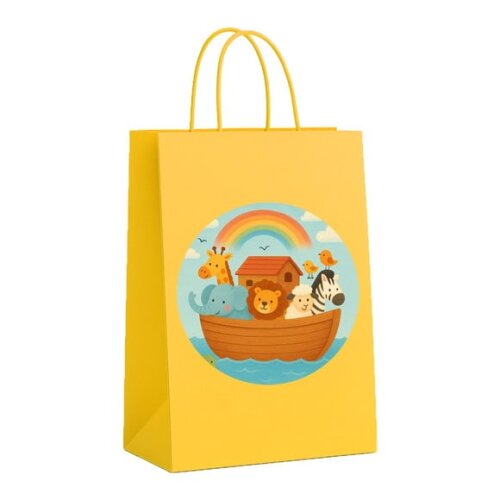Sacola de Papel Personalizada Infantil Arca de Noé