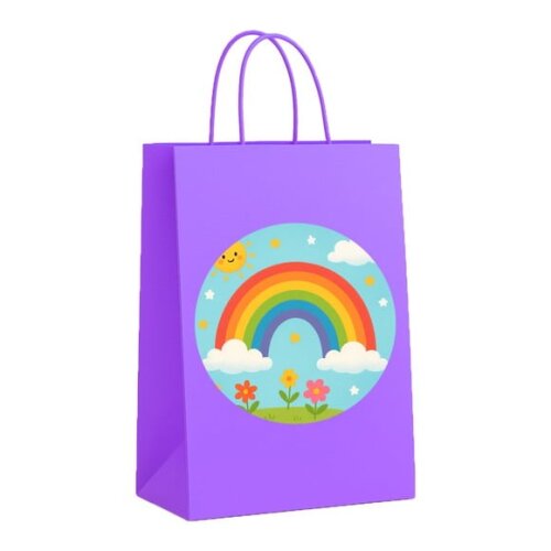 Sacola de Papel Personalizada Infantil Arco-íris