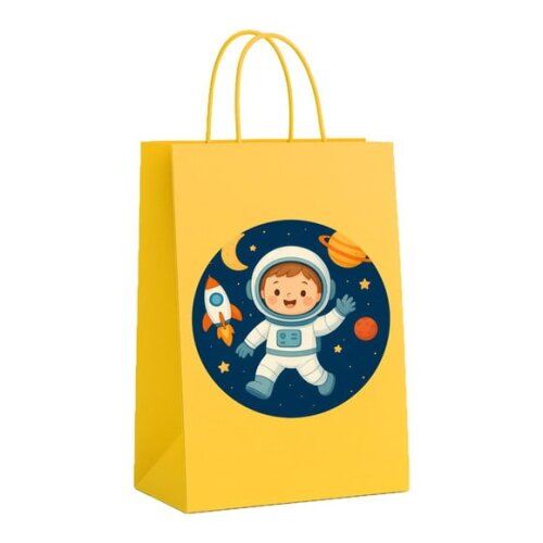 Sacola de Papel Personalizada Infantil Astronauta