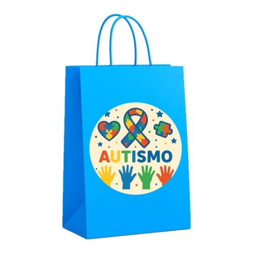 Sacola de Papel Personalizada Infantil Autismo
